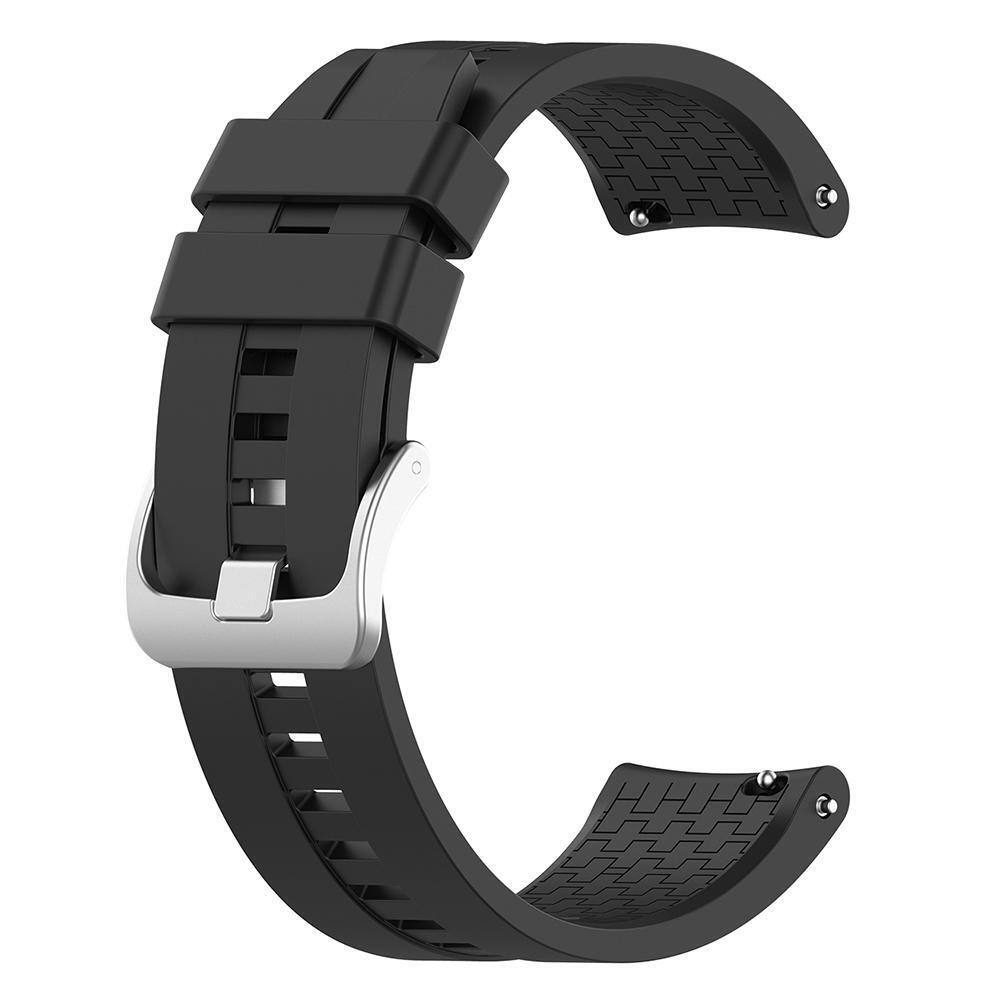22mm Silicone Wrist Strap Band w/Buckle for Amazfit GTR 47mm (Black)