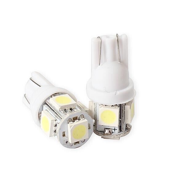 10PCS T10 5050 5SMD LED White Light Car Side Wedge Tail Light Lamp Bright
