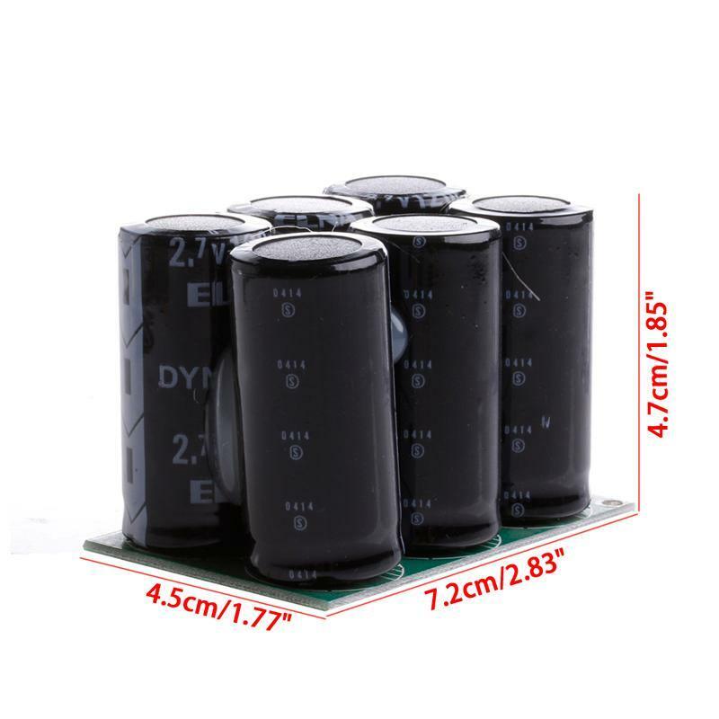 Farad Capacitor 2.7V 120F 6Pcs Super Capacitor With Protection Board Module New