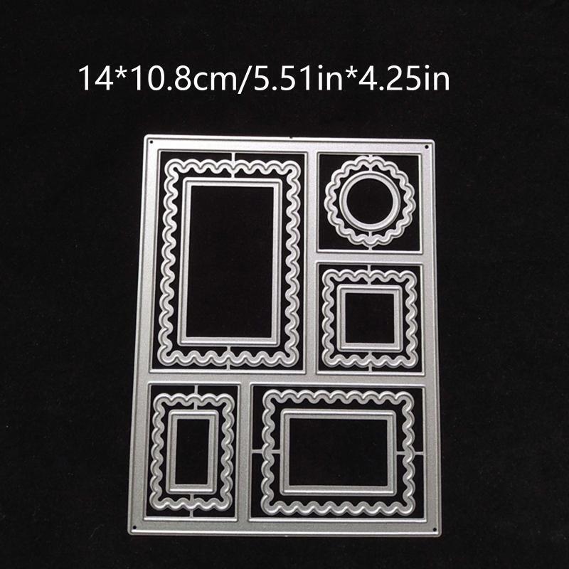 Metal Cutting Dies Carbon Steel Frame Border Stencil for Card Making Album Decor