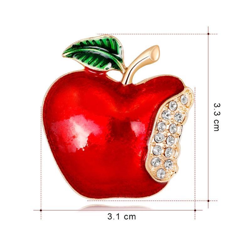 New Year Christmas Fruit Brooch Corsage Gift Rhinestone Banquet Scarf Pins Badge