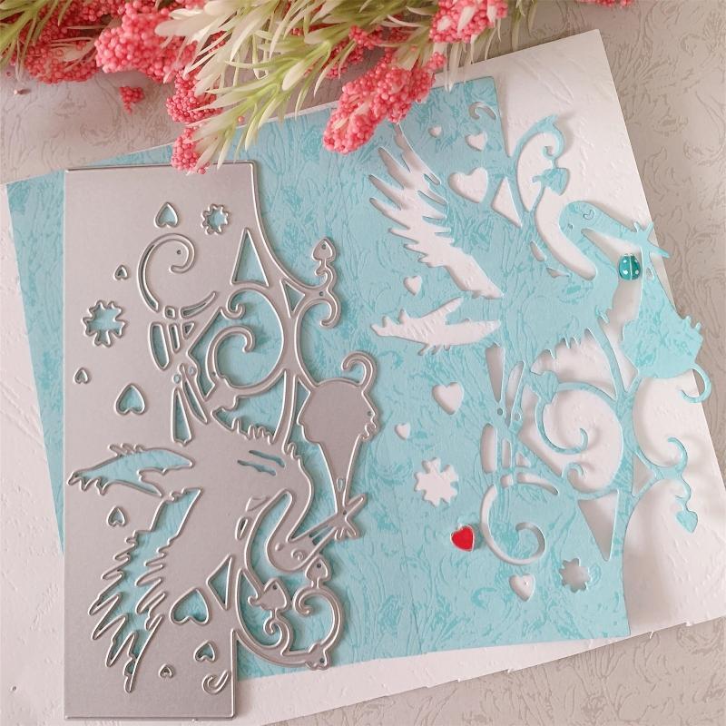 Bird Flower Border Metal Cutting Dies Stencil DIY Scrapbooking Album Paper Card