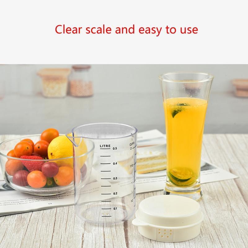 Clear Scales Beaker Mug 500ml Plastic Baking Measuring Cup Mixing Pitcher