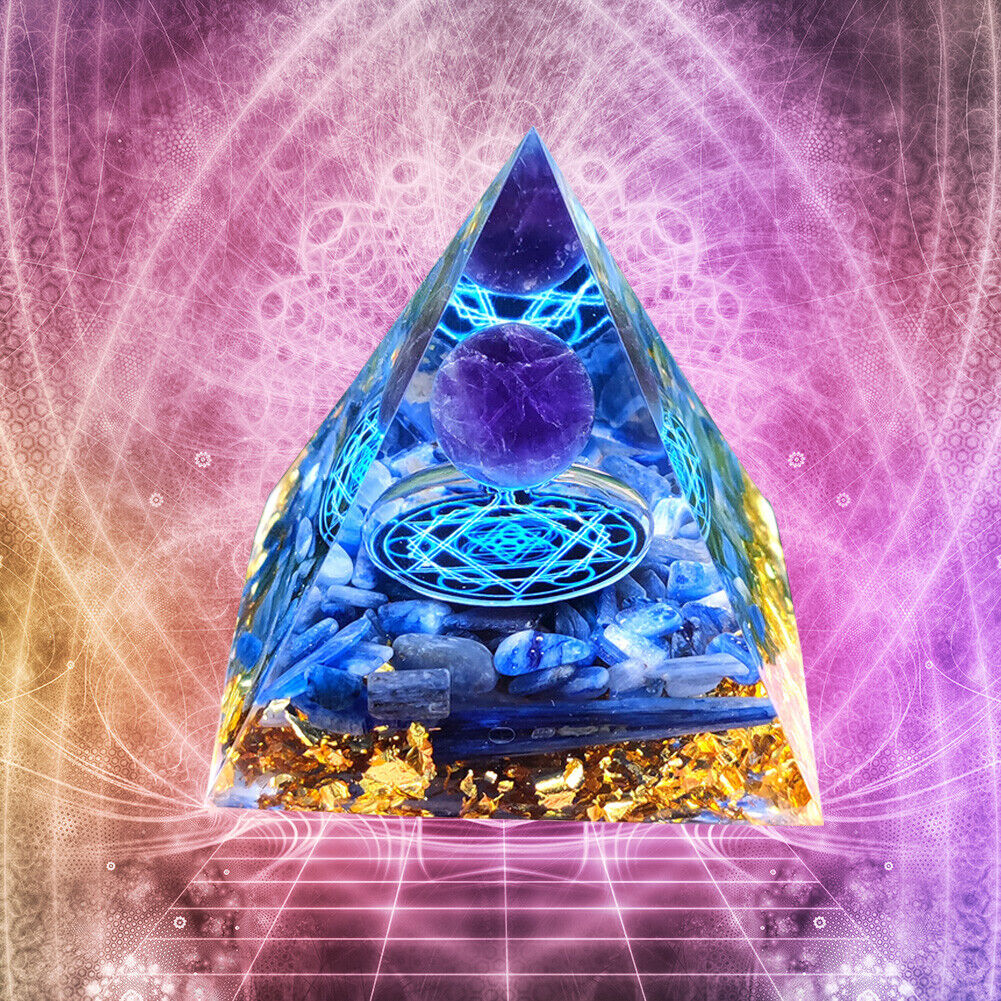 Ogan Pyramid Natural Crystal Energy Tower Energy Healing Reiki Chakra (B)