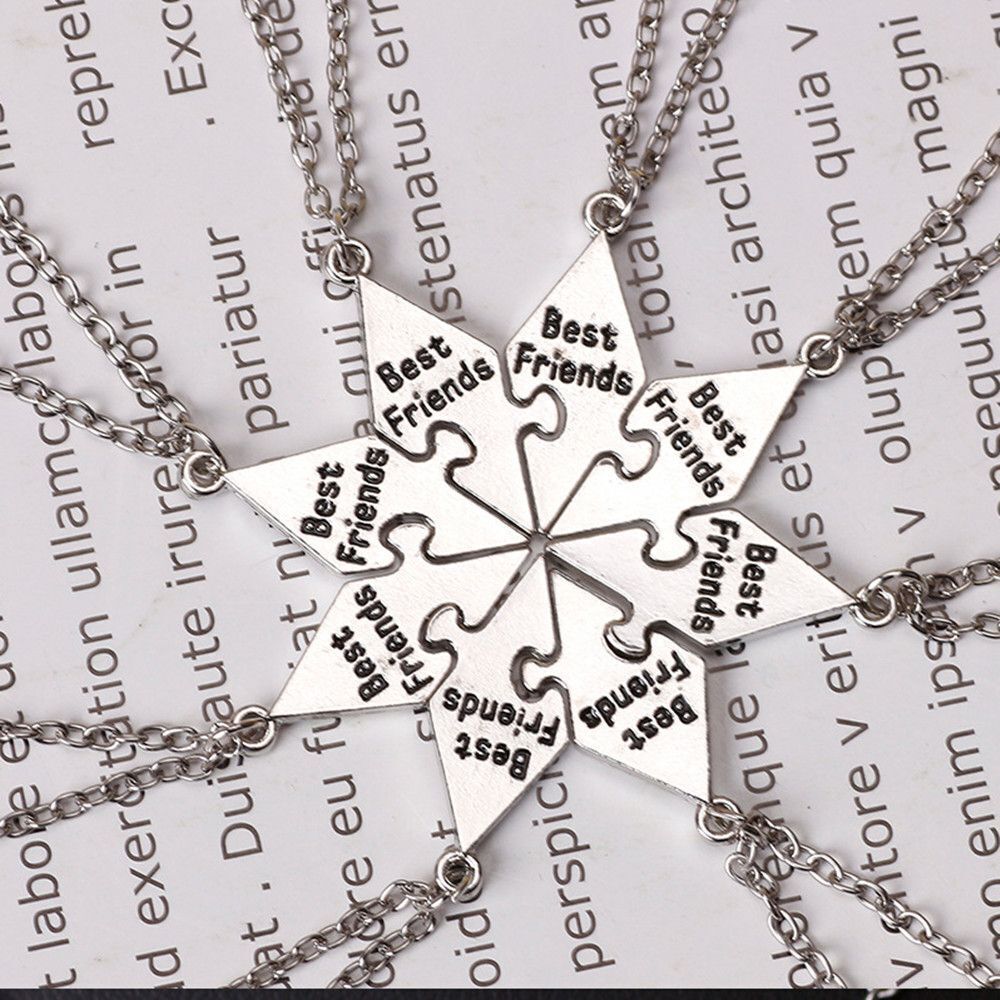 Pendant Bff Friendship Necklace Puzzle Piece Best Friend Necklace Stitching
