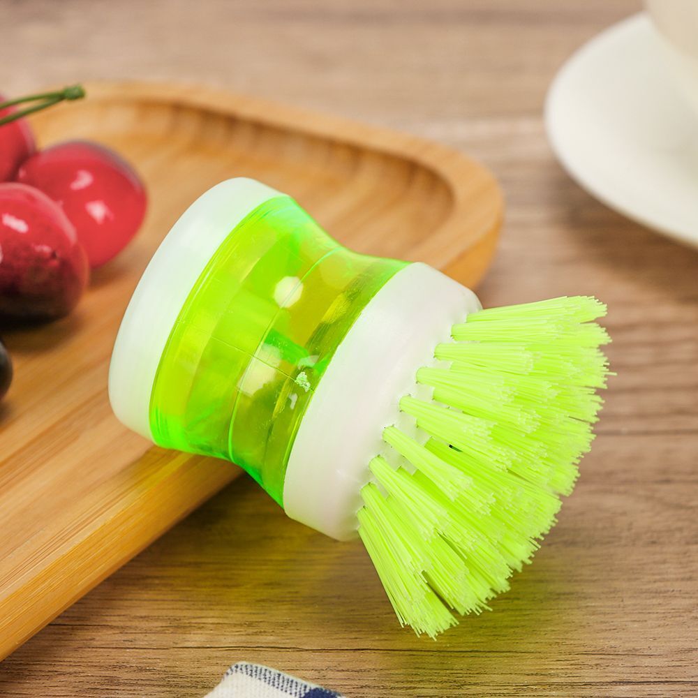 Removable Wash Pot Brush Cleaning Brushes Pot Dish Brush Soap Dispensers