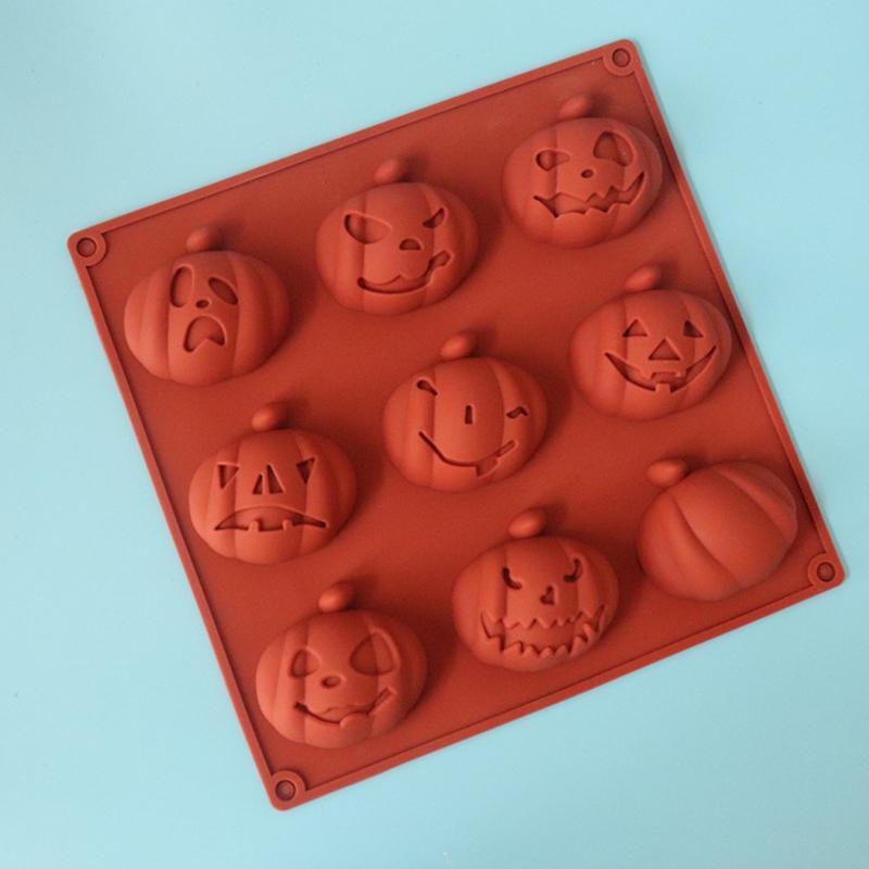 9 Cavities Pumpkin Shape Muffin Pan Quick Release Cupcake Tray Cookie Maker Pan