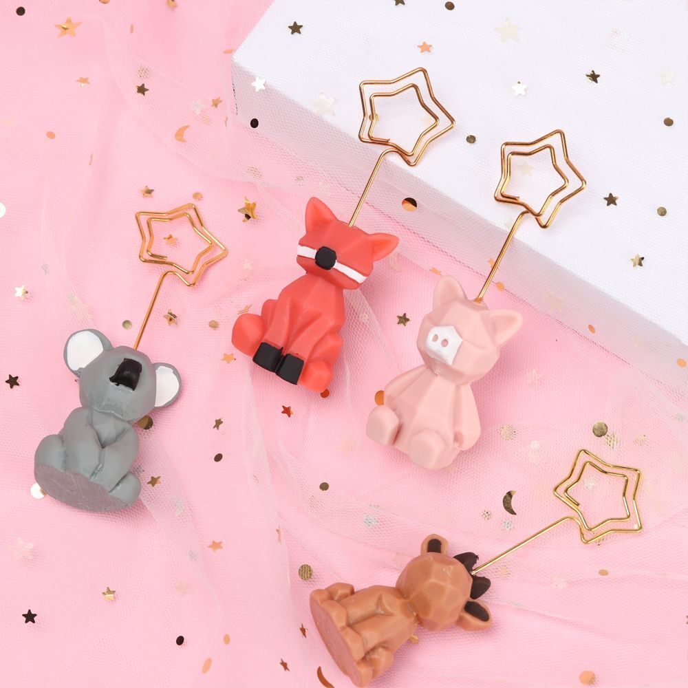 Animal shape Desk Decorative Paper Clip Photo Stand Memo Clips Note holder