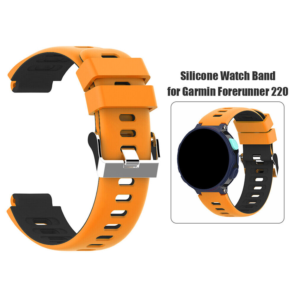 Watchband for Garmin Forerunner 220/230/235/620/630/735xt (Orange Black)