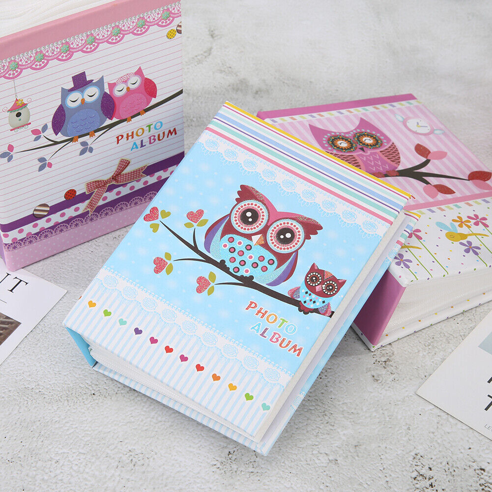 6 inch Cartoon Owl Photo Album 100 Sheets Family Pictures Storage Case Gift