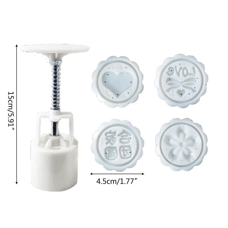 50g Moon Cake Moulds Chinese Words Shaped Hand Pressure Mooncake Decorating Tool