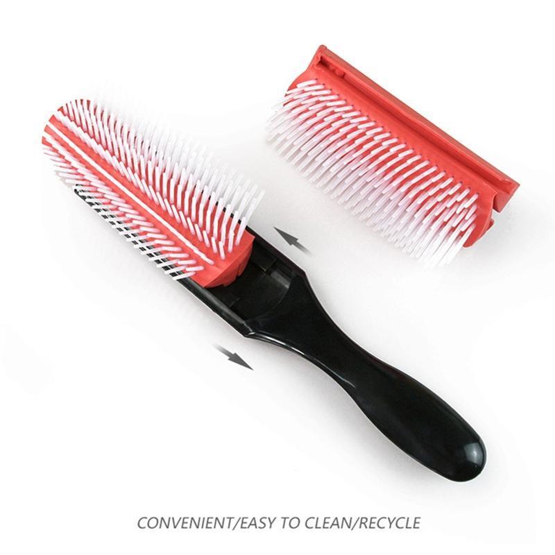 9-Rows Detangling Hair Brush Detangler Hairbrush Scalp Massager Styling Comb