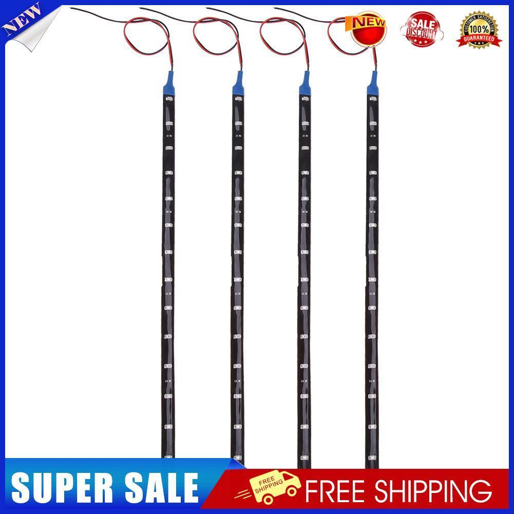 4pcs 30cm/11.8in 15LED Waterproof Flexible Car Truck Grill Light Strips (1)