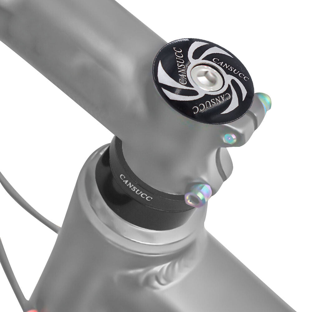 CANSUCC MTB Bike Fixed Gear Front Fork Washers Set Headset Spacer (Black)