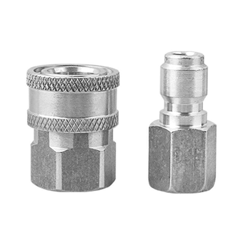 2 Pieces NPT 3/8 Inch Stainless Steel Male and Female Quick Connector Kit