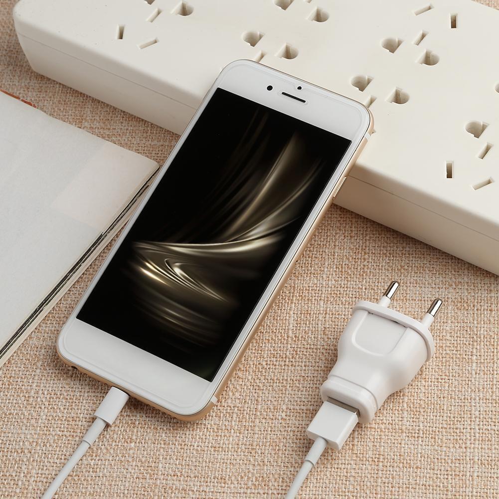 Direct Charging DC 5V 1A USB Charger Adapter Cable Connector (White EU)