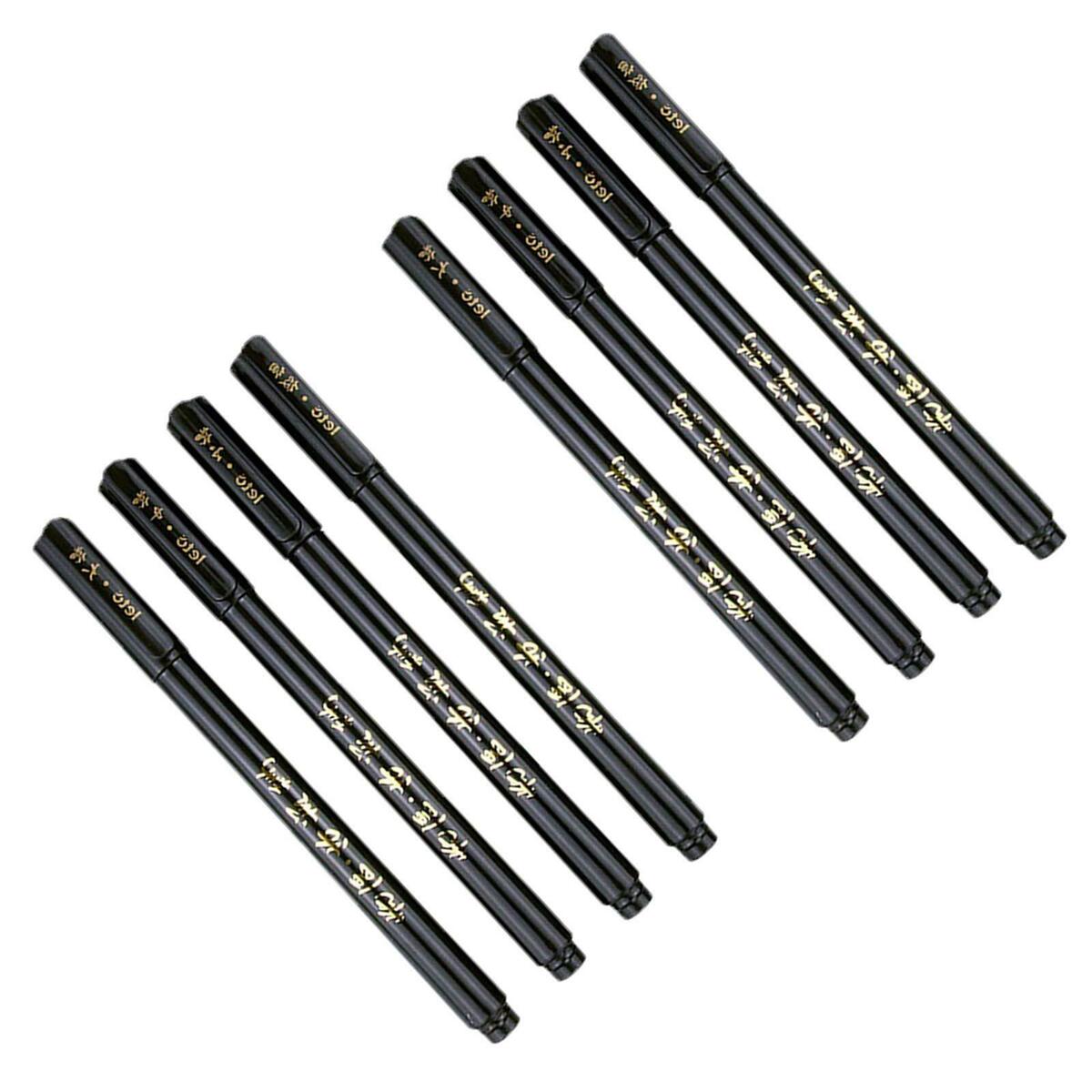 8Pcs Chinese Pen Writing  Painting Brush Japanese Calligraphy Pen