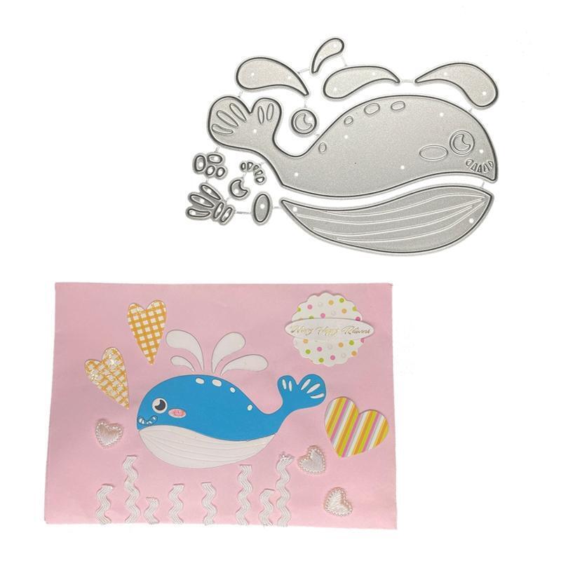 Exquisite Whale Die Cuts Stencil Cutting Dies Card Gifts Making Supplies 1 Set