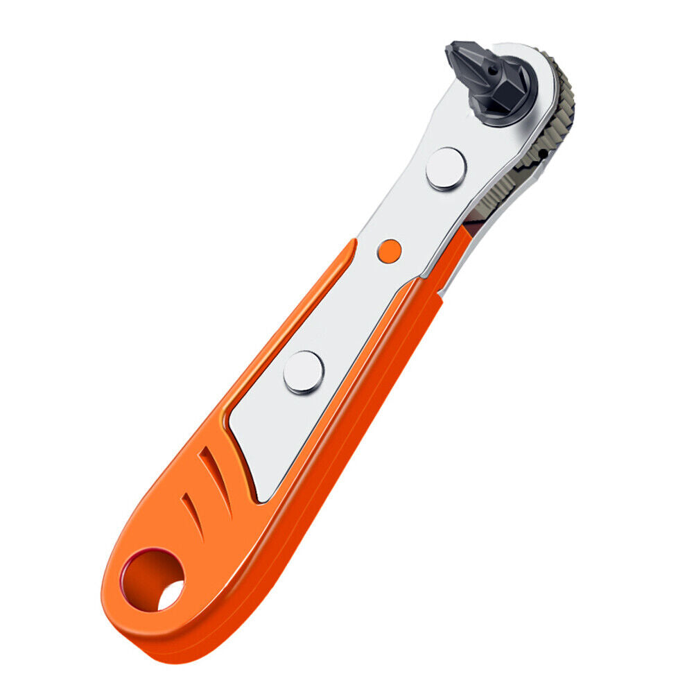 Ratchet Wrench Screwdriver Bit Set 1/4 inch Drive Universal Spanner Key Set