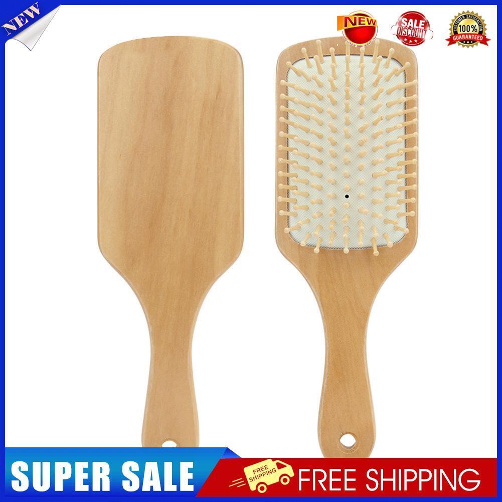 Wood Healthy Massage Anti-static Air Cushion Brush Hair Growth Comb (White)