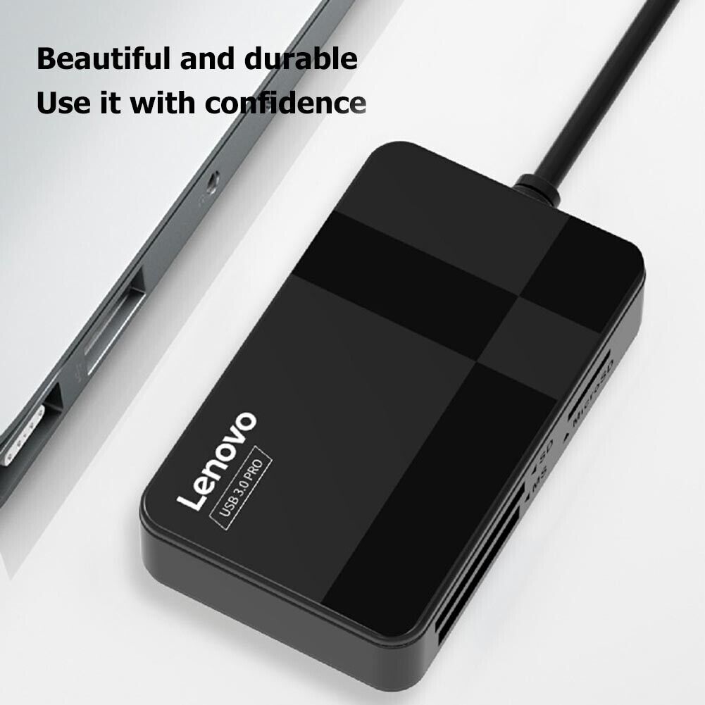 Lenovo D303 USB 3.0 Card Reader 4 in 1 TF CF MS Secure Digital Card Reader
