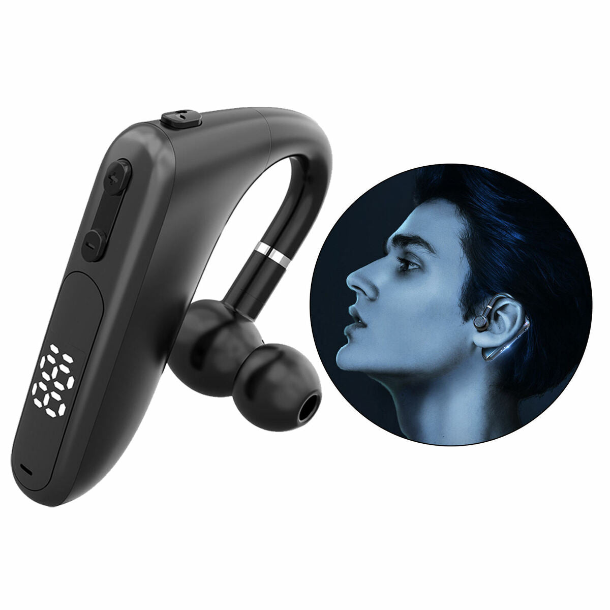 Headset Earpiece Driving Headset for Laptop PC Black