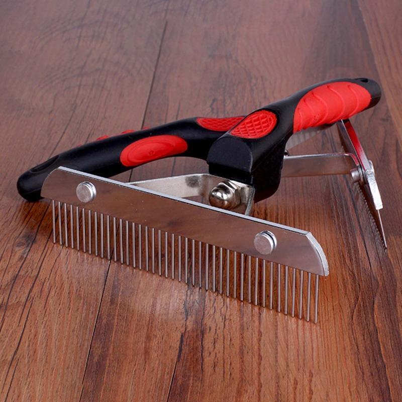 Pet Dematting Comb Large Undercoat Rake Brush Effective Removing Knots for Dogs