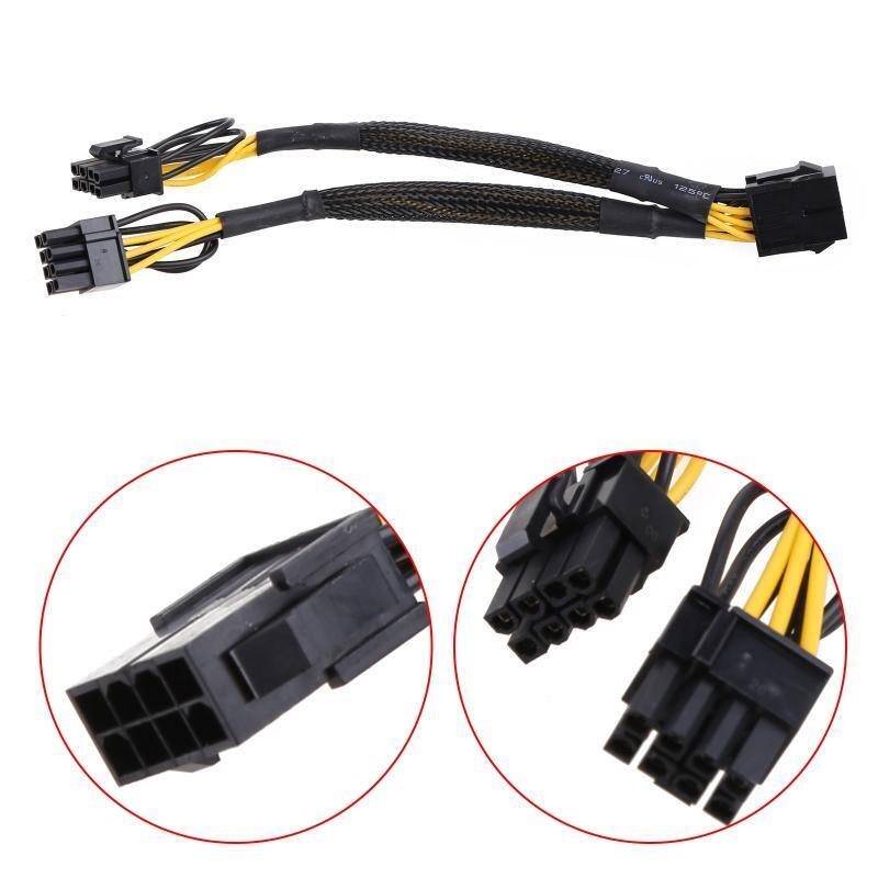 8Pin PCIe Splitter Power Cable PCI-e 8Pin Female to Dual 8 (6+2)Pin Male Adapter