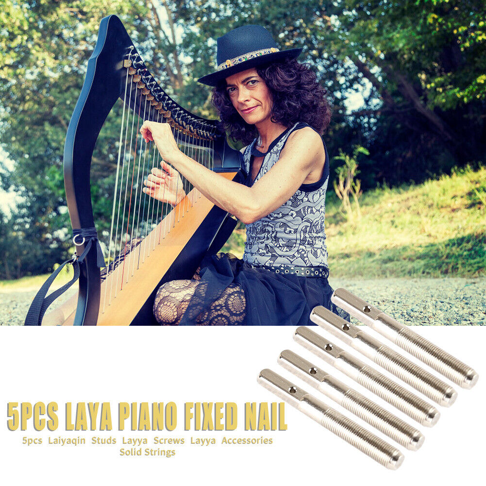 5pcs Pins Nails+5pcs Accessories for 7/10 String Lyre Small Harp Geek Parts