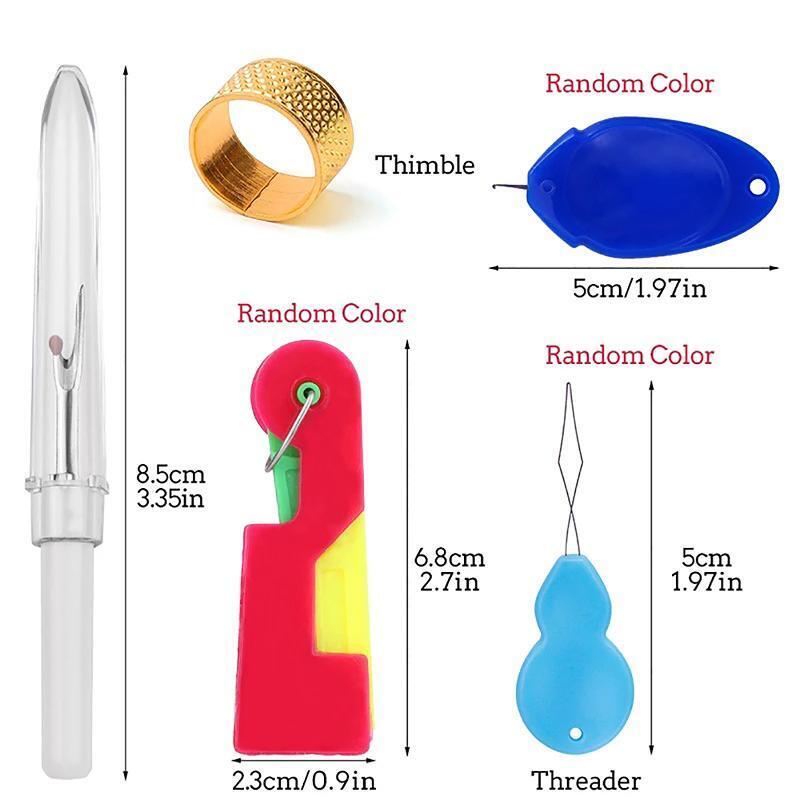 Needle Threaders with Thimble Kit Sewing Tool Handmade Craft Set Supplies