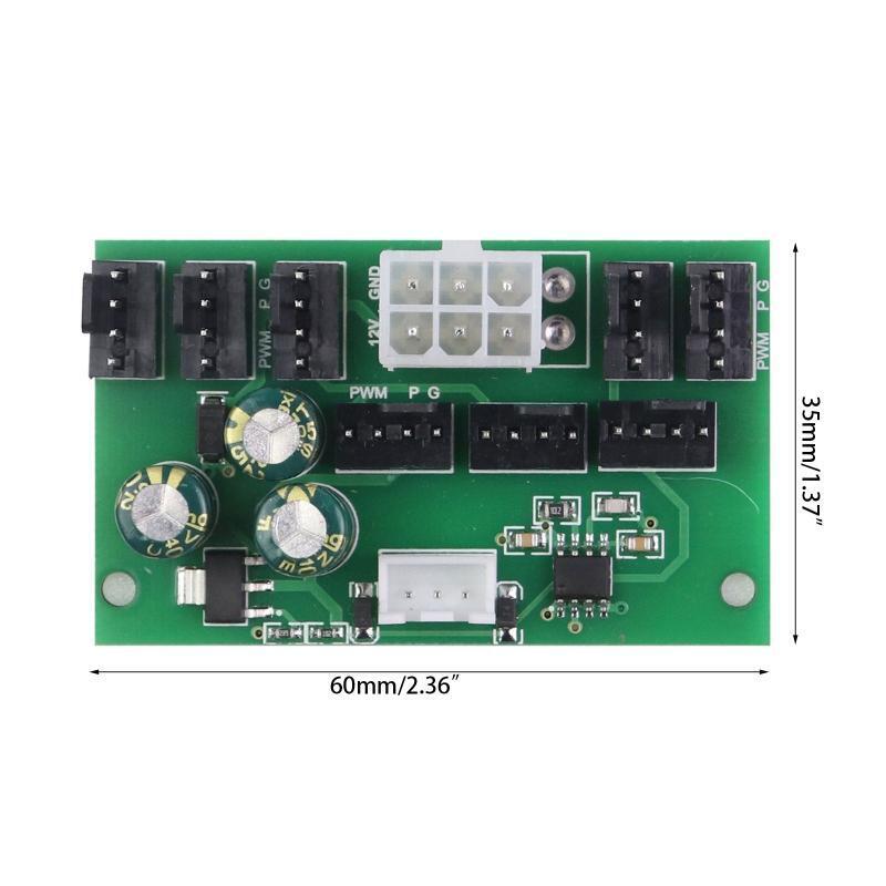 2510-3P+1 12V Computer Fan Speed Controller Module 8channel PC Chassis Fan Hub