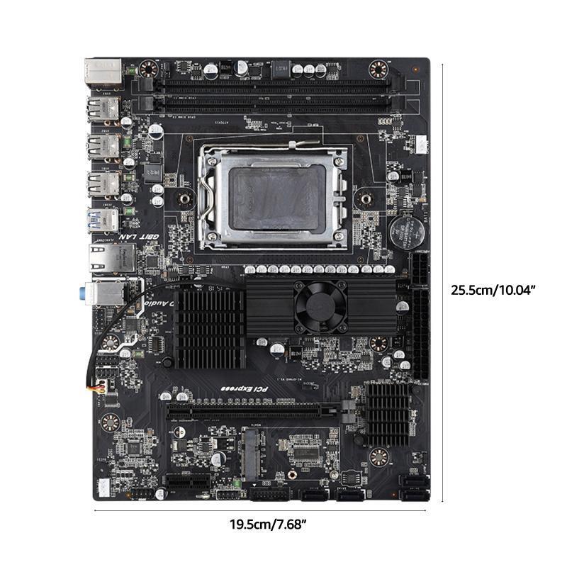 X89 Desktop Motherboard USB3.0 PCI-E X16 2 x DDR3 Memory Slot with Cooling Fan
