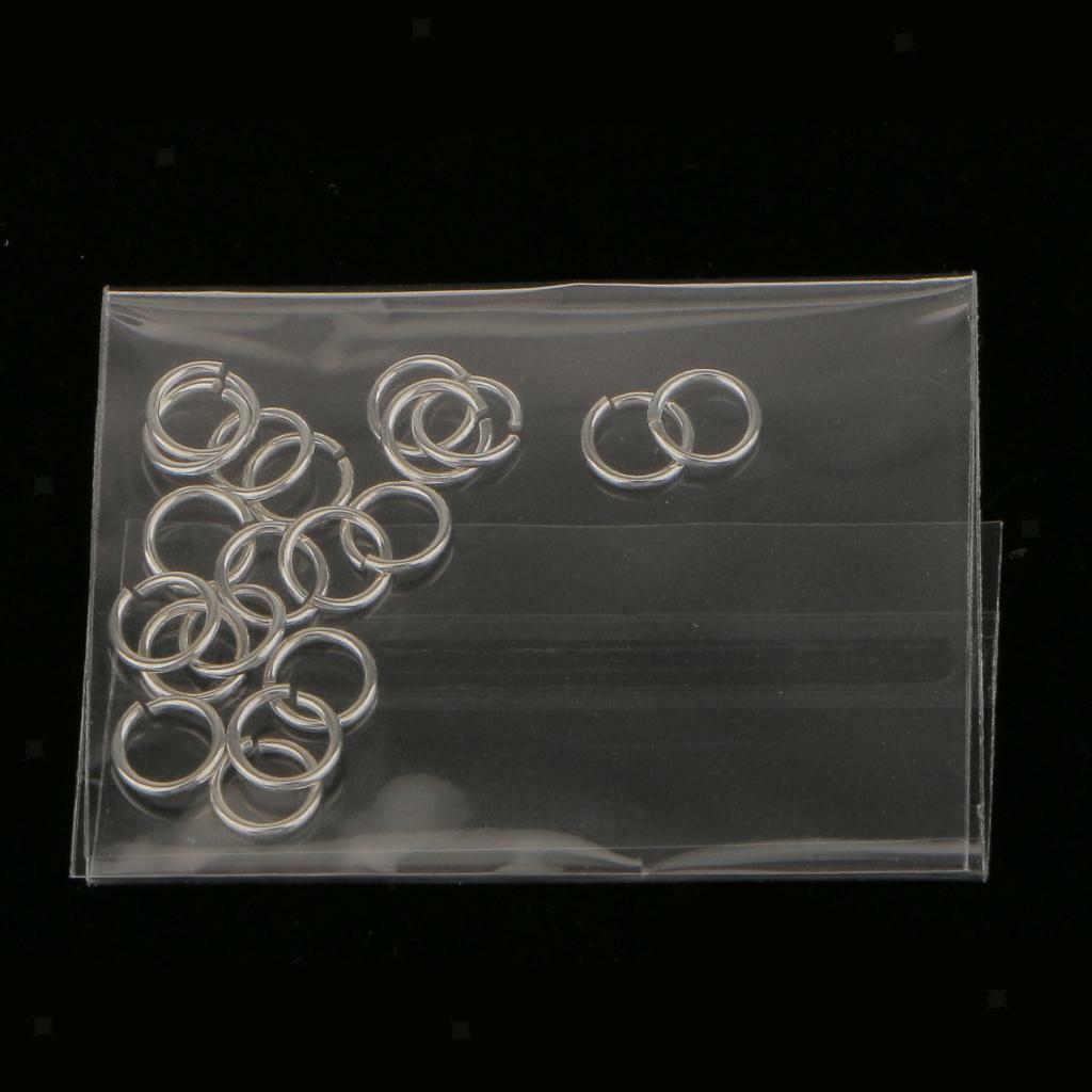 80  DIY Sterling  Jump Rings 6mm Split Rings Connector Loops