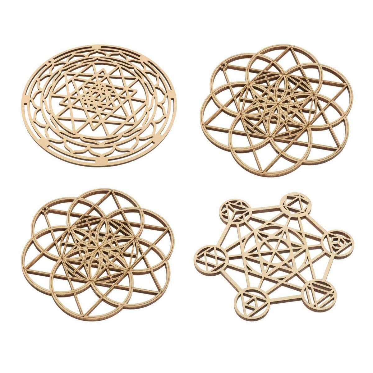 4x  Geometry Wall Sculptures  Slice Disc Hanging Decorations