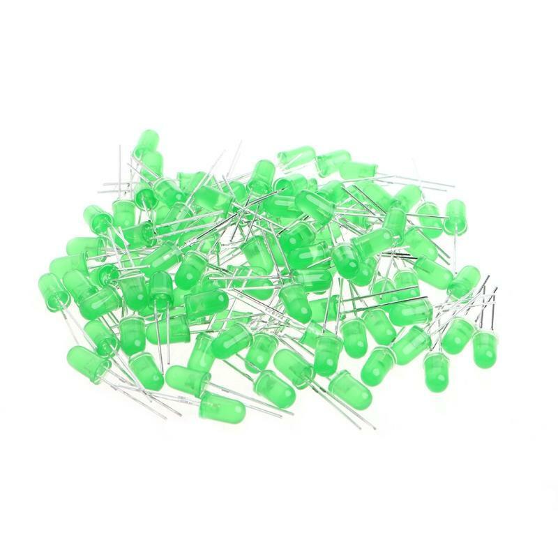500 Pcs 3V 20mA 5mm Round Light Emitting LED Diode Assorted Kit 5 Colors