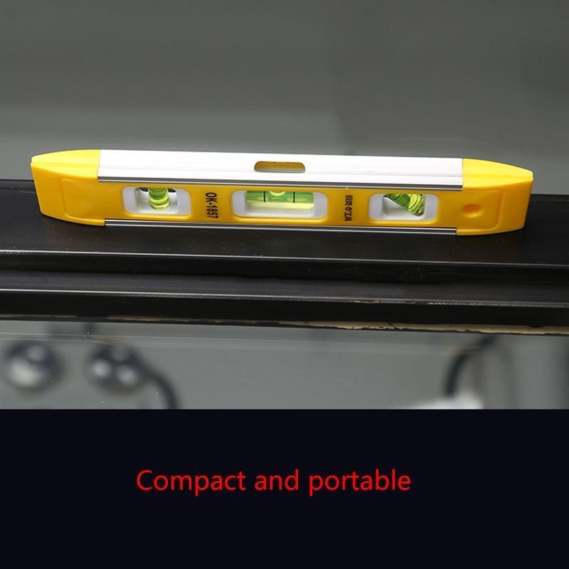 Upgraded 9-Inch Magnetic Square Level with 3 Vials Aluminum & ABS Made Small