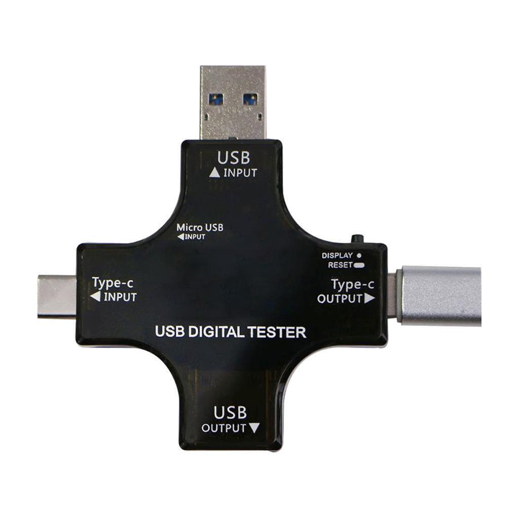 Usb Power Meter Testers, Multi Functional 2In1 TypeC Usb , Lcd Digital