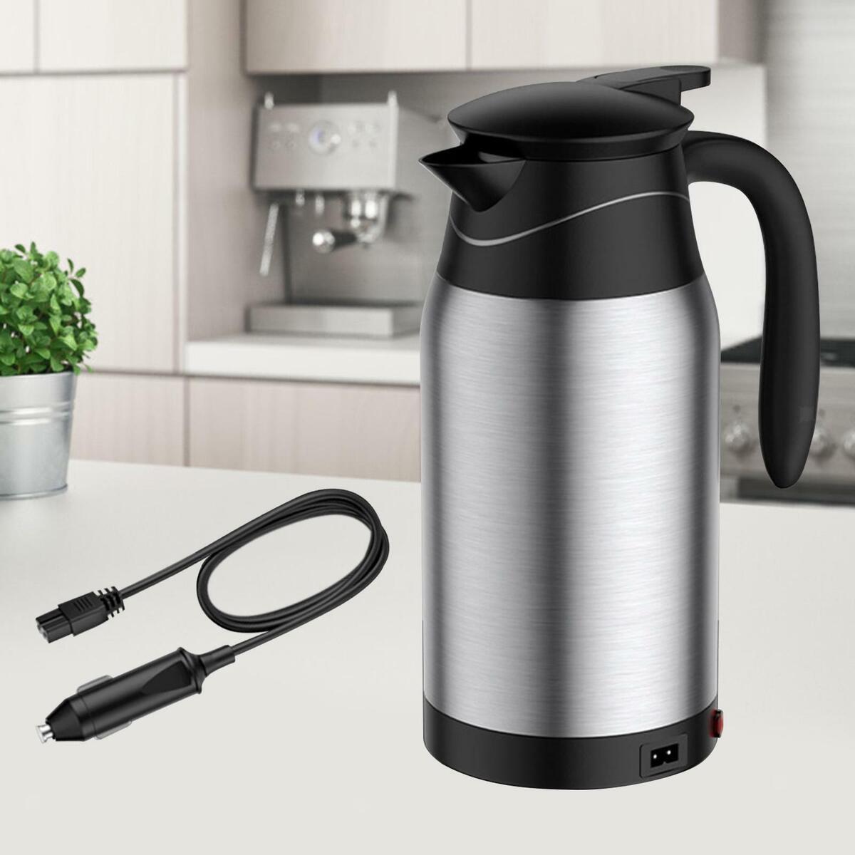 Stainless Steel Car Kettle Boiler Travel 12V/24V Tea 1L   Camping