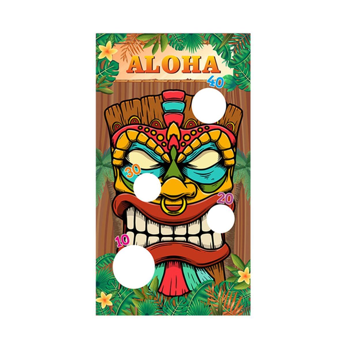Hawaiian Aloha Toss Game Sandbag Banner for Parties Birthday Gift Children