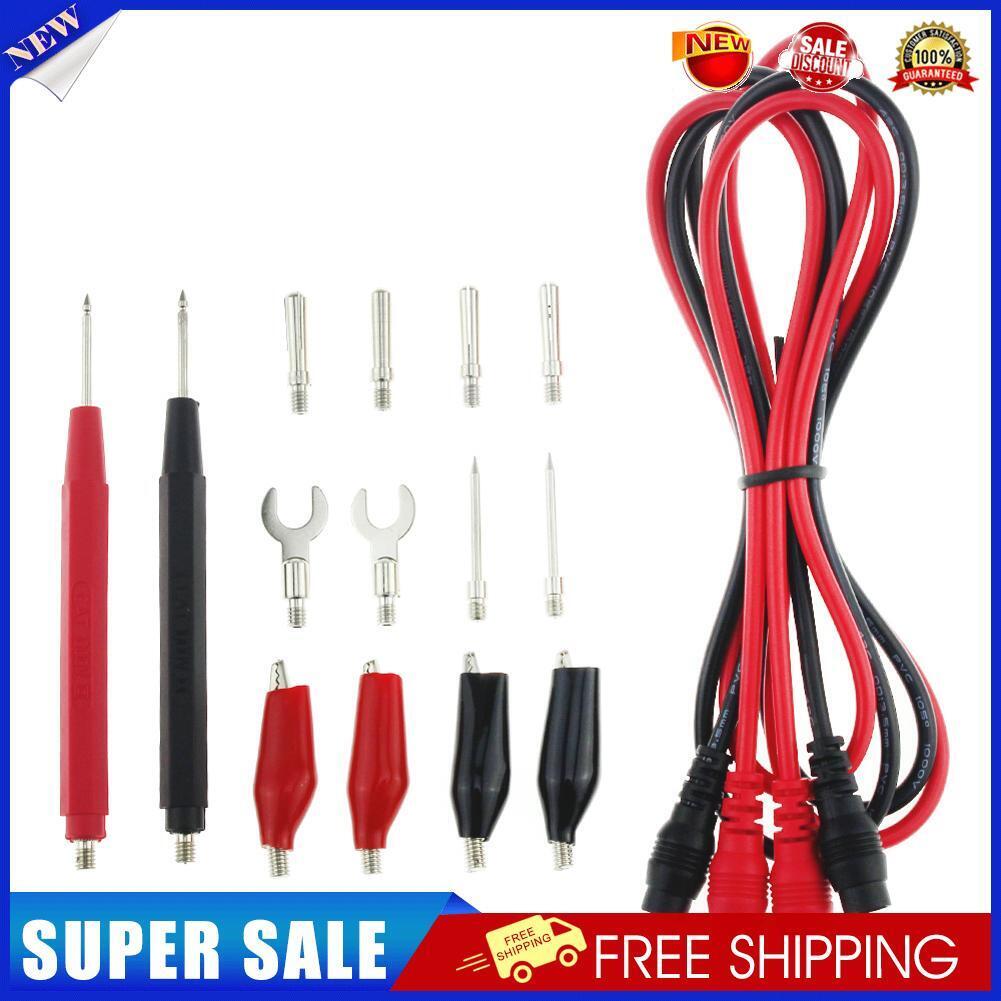 16pcs/ Set Multifunction Multimeter Alligator Probe Silicone Test Lead Tool