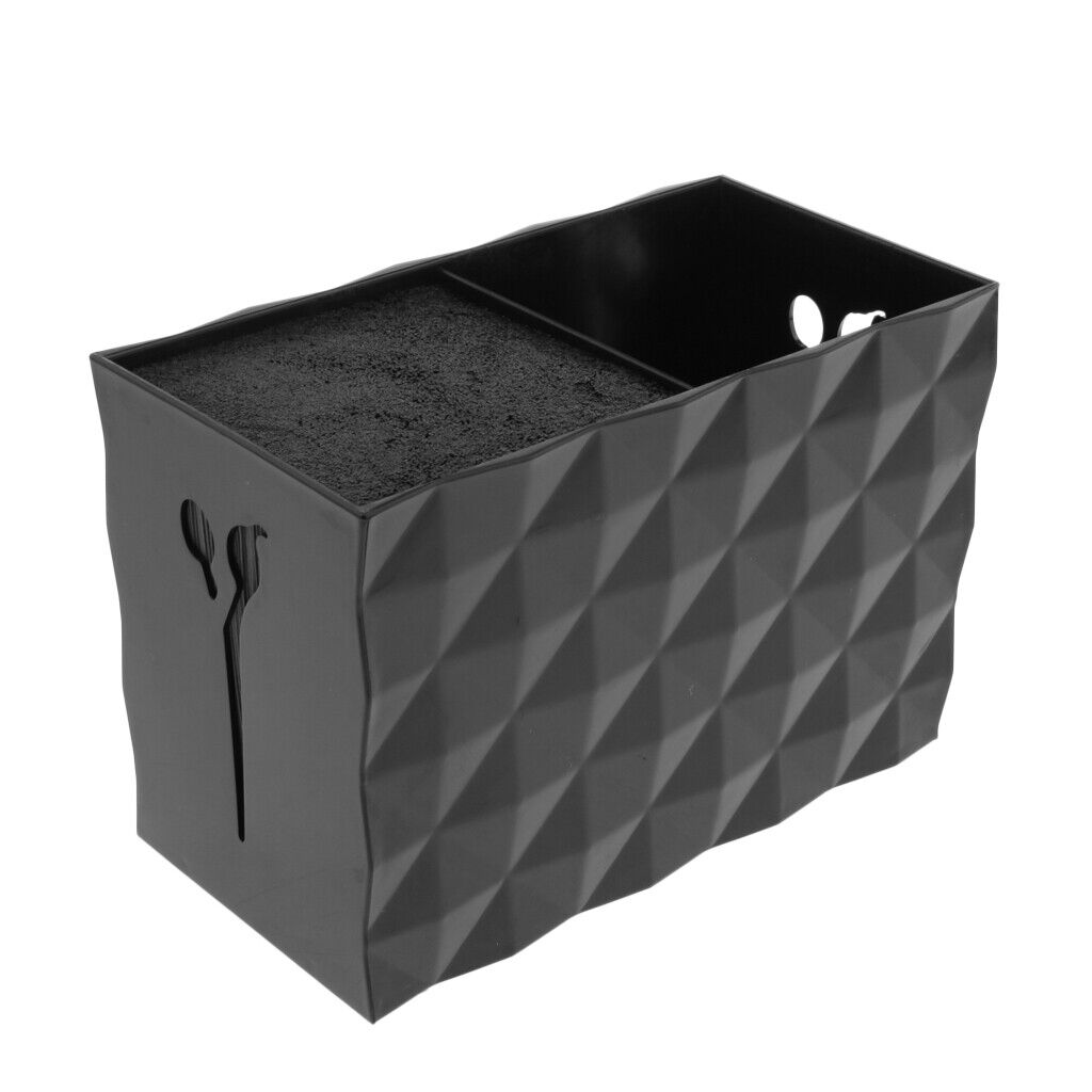 PRO Salon Scissor Holder Shears Comb Clips Organizer Arcylic Box Case Black