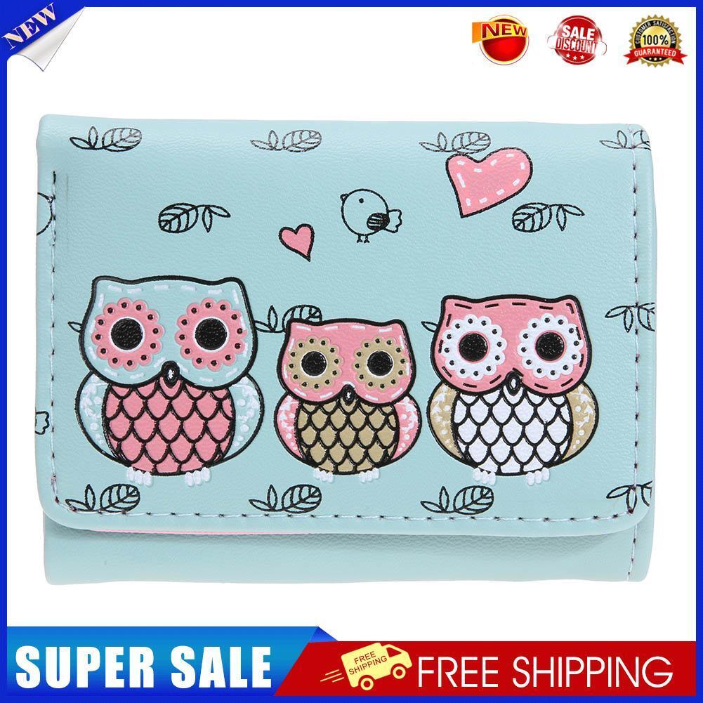 Cute Women PU Leather Mini Wallets Small Purse Coin Clutch(Light Green)