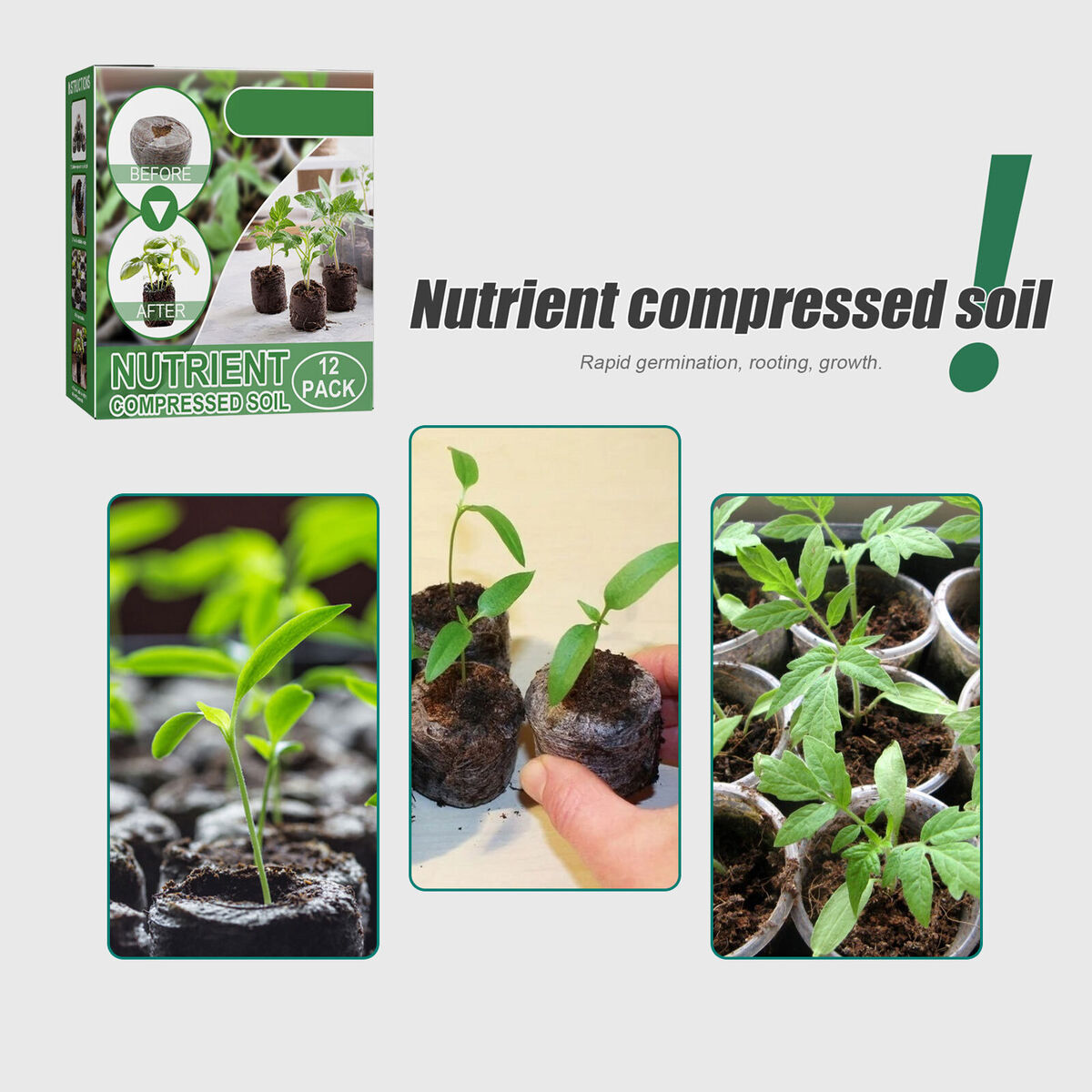 Seedling Germination Soil Blocks - Mixed Coconut Bran Peat Lignin Pellets