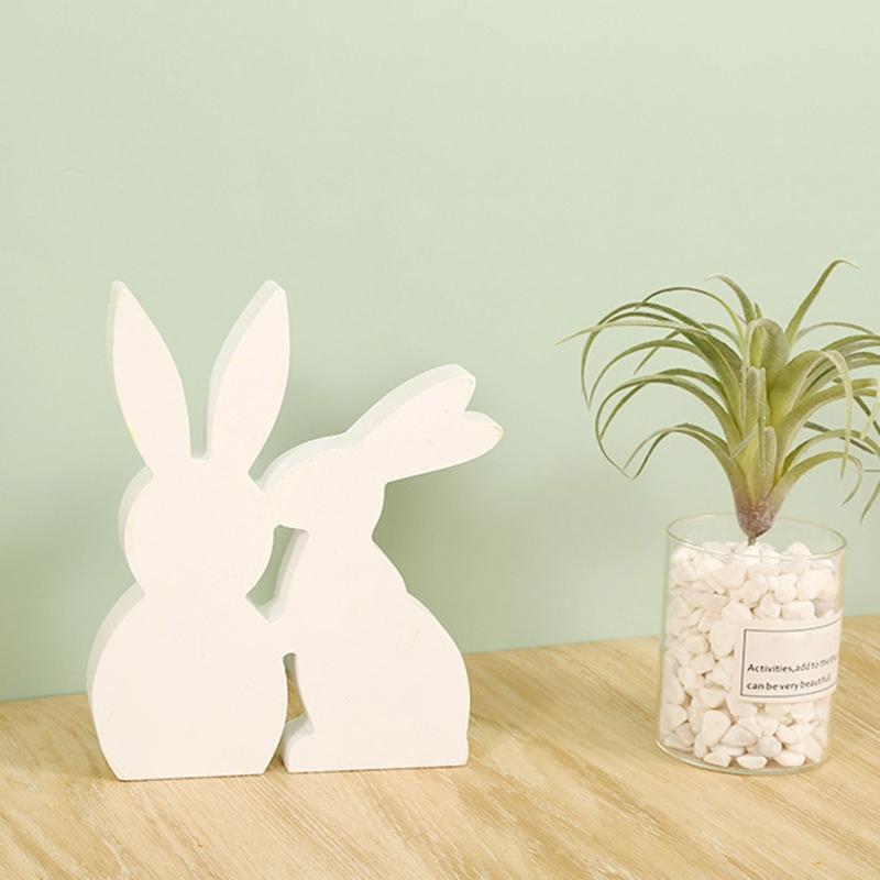 Easter Wooden Bunny Ornament Cutout Unfinished DIY Blank Wood Crafts