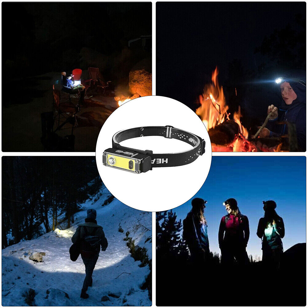 COB+XPE LED Strong Floodlight Headlight Smart Sensor Headlamp Red Light