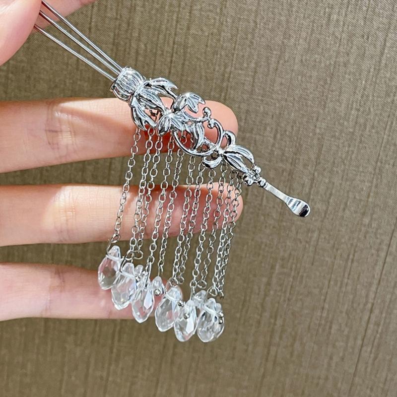 Elegant Leaf Shape Hair Pin Hair Fork Chinese Style Hair Pin for Long Hair