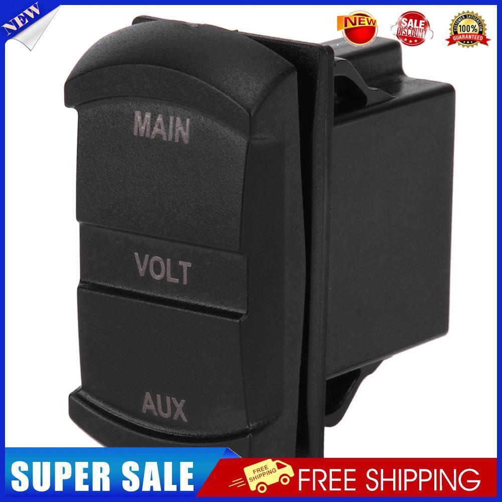 Red LED Digital Panel Double Voltmeter Rocker Switch Style Voltage Monitor