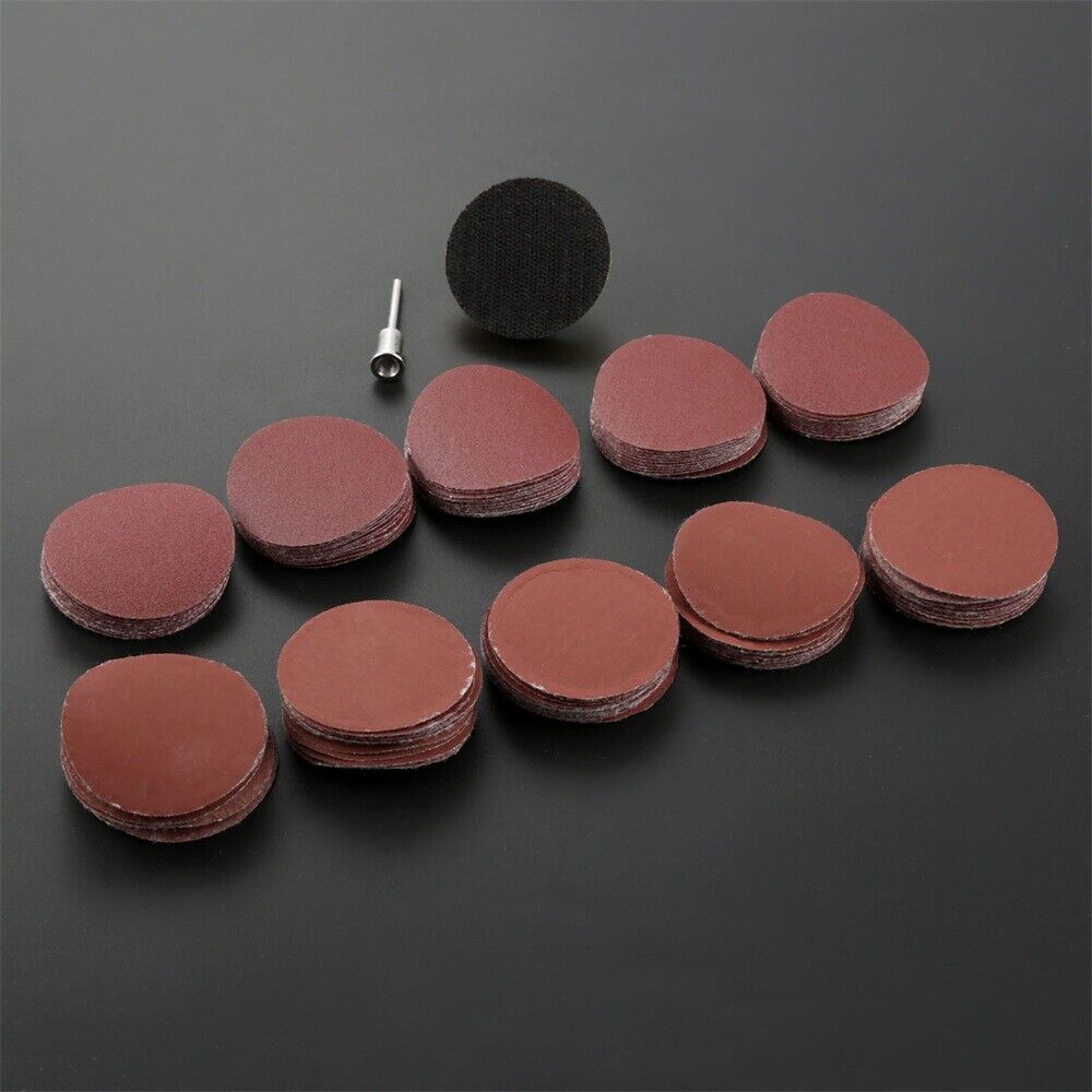 Round 2 Inch Sander Disc & 100pcs 60-600 Grit Polishing Sanding Paper Sandpaper
