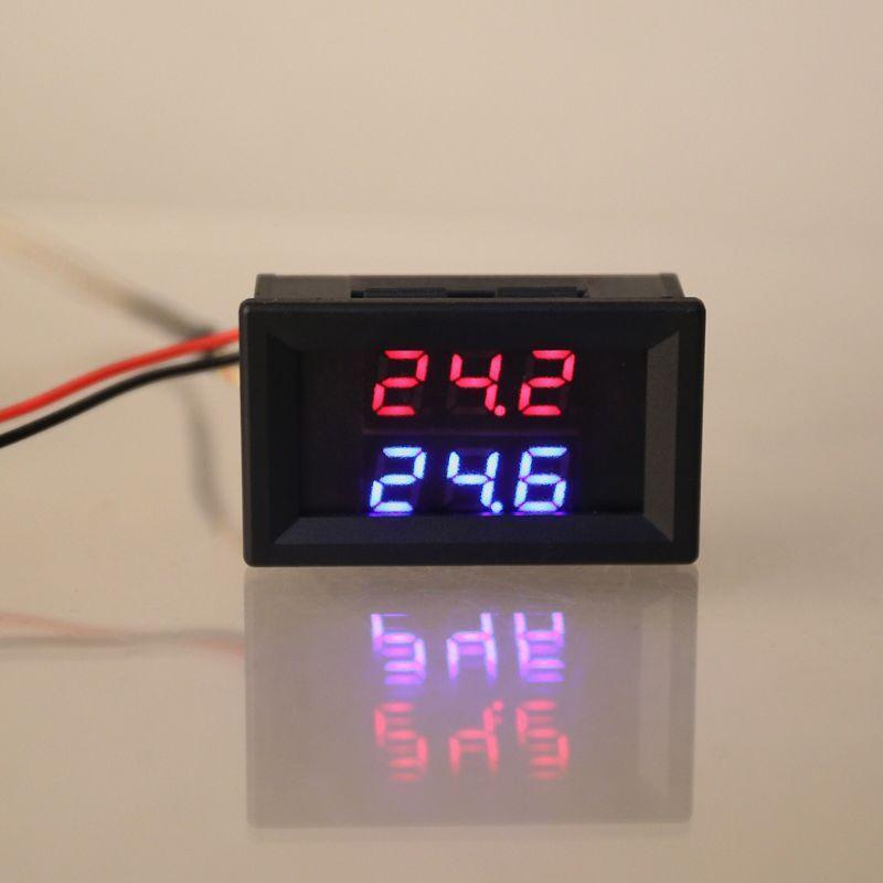Dual Digital K Thermocouple Thermometer Embedded High Temperature Sensor Tester