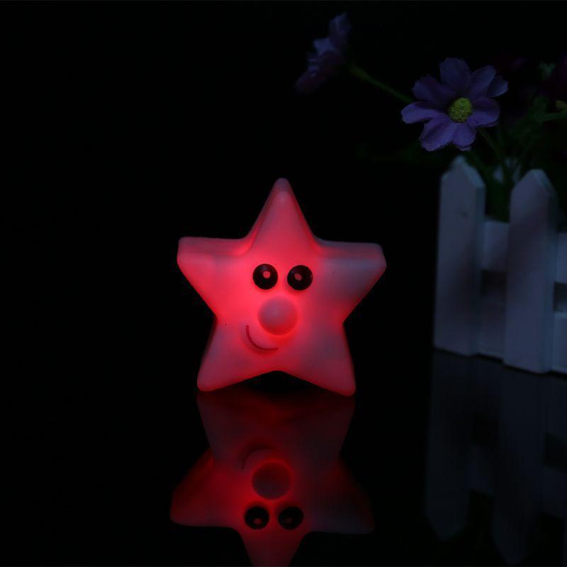 Cute Shiny Star 7Color Changing LED Lamp Night Light Party Decor Kids Gift